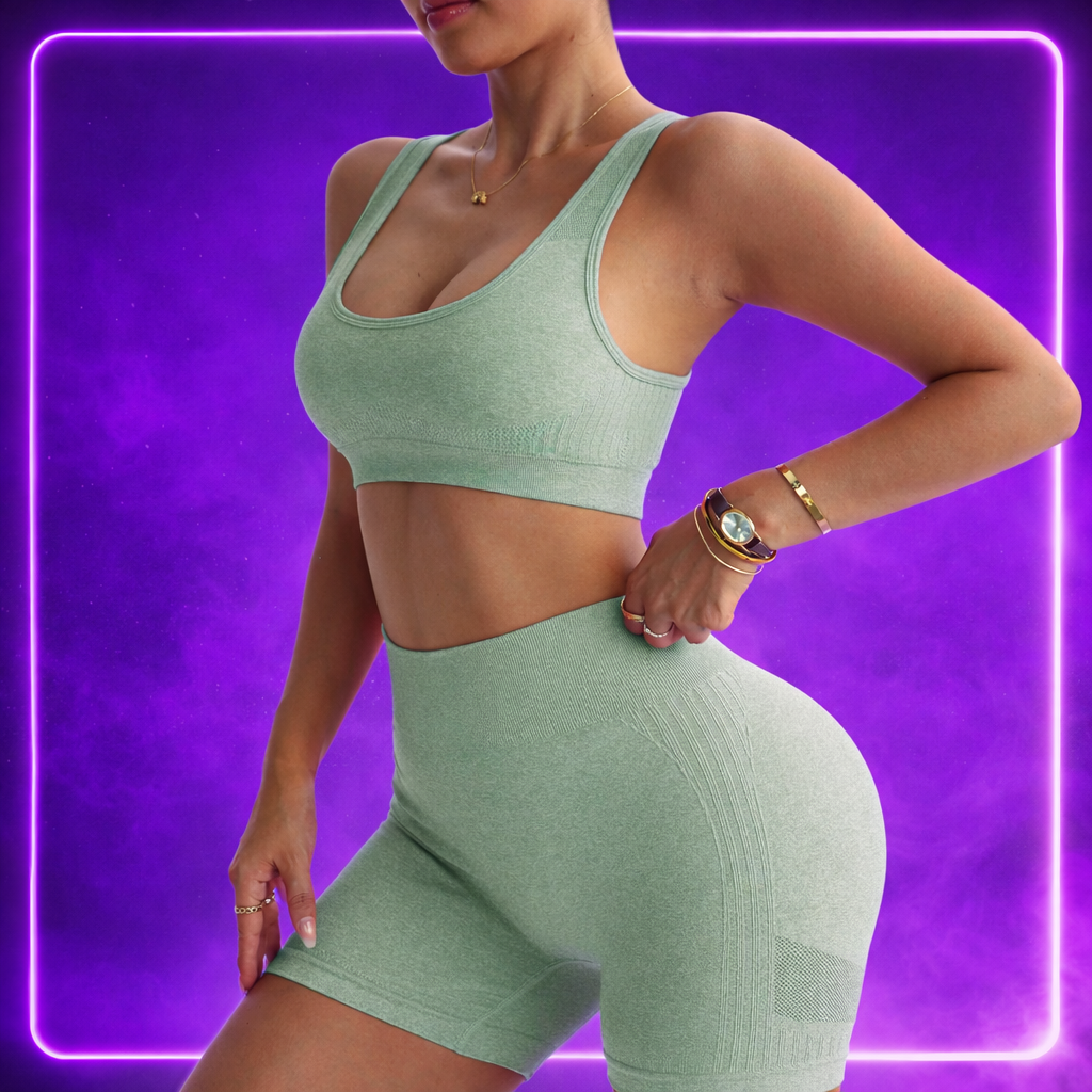 Ensemble Fitness & Yoga Femme – Brassière + Legging Court
